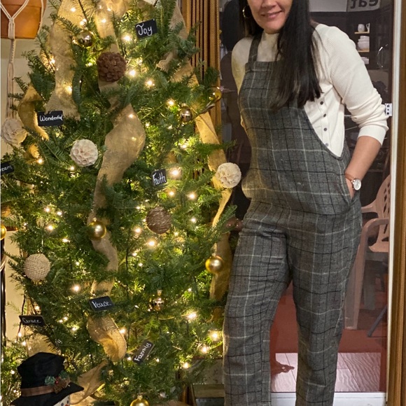 Day to day blu pepper plaid overalls - Picture 1 of 6